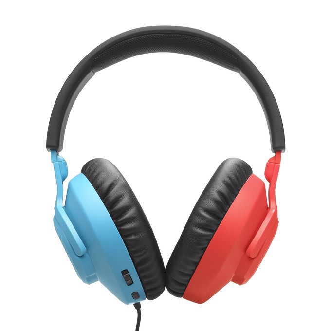 JBL Quantum 100N Auricolare Cablato A Padiglione Gaming Blu, Rosso
