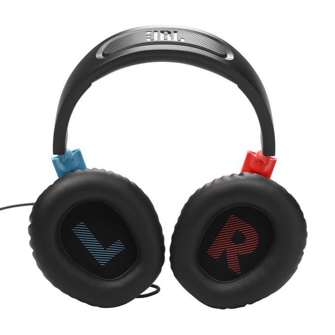 JBL Quantum 100N Auricolare Cablato A Padiglione Gaming Blu, Rosso