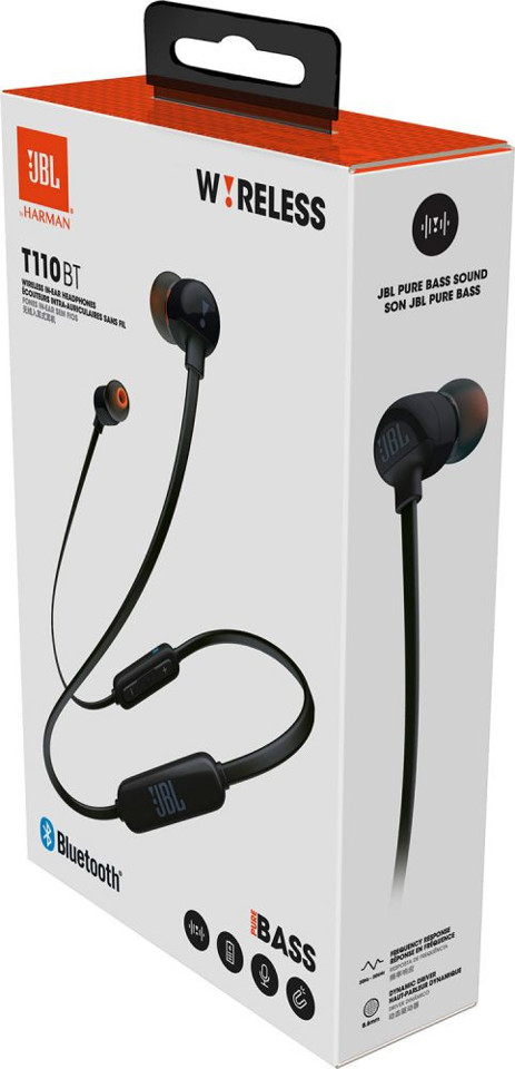 JBL T110BT Cuffia Auricolare Micro-USB Bluetooth Nero