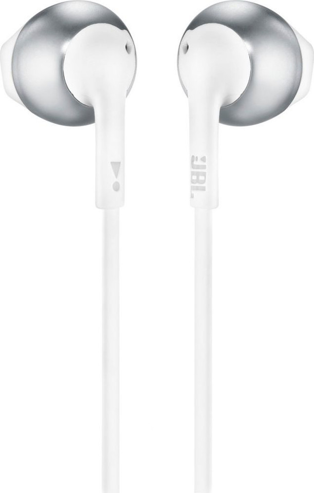 JBL T205 Cuffia Auricolare Connettore 3.5 mm Cromo, Bianco