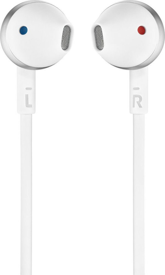 JBL T205 Cuffia Auricolare Connettore 3.5 mm Cromo, Bianco