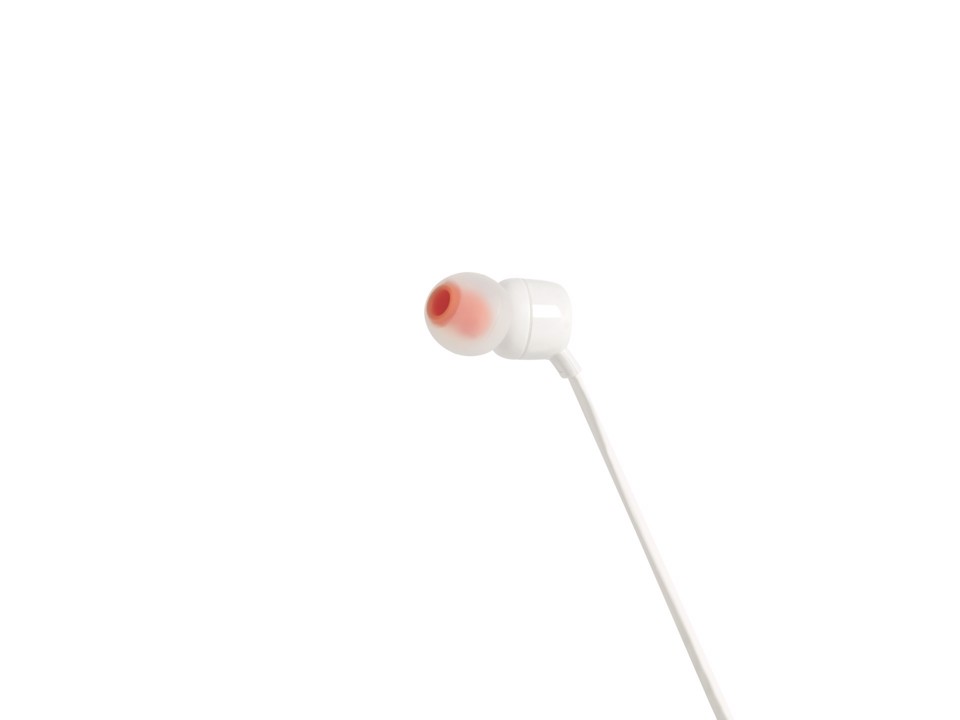 JBL Tune 110, Intra-auricolari con cavo, con comando/microfono, Bianco