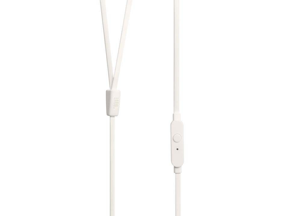 JBL Tune 110, Intra-auricolari con cavo, con comando/microfono, Bianco