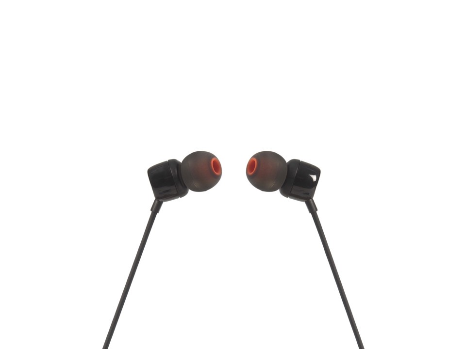 JBL Tune 110, Intra-auricolari con cavo, con comando/microfono, Nero