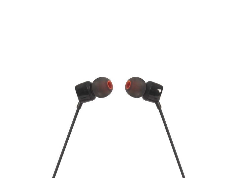 JBL Tune 110, Intra-auricolari con cavo, con comando/microfono, Nero