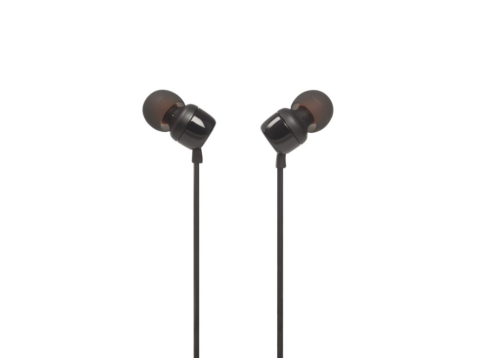 JBL Tune 110, Intra-auricolari con cavo, con comando/microfono, Nero