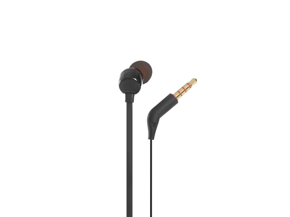 JBL Tune 110, Intra-auricolari con cavo, con comando/microfono, Nero