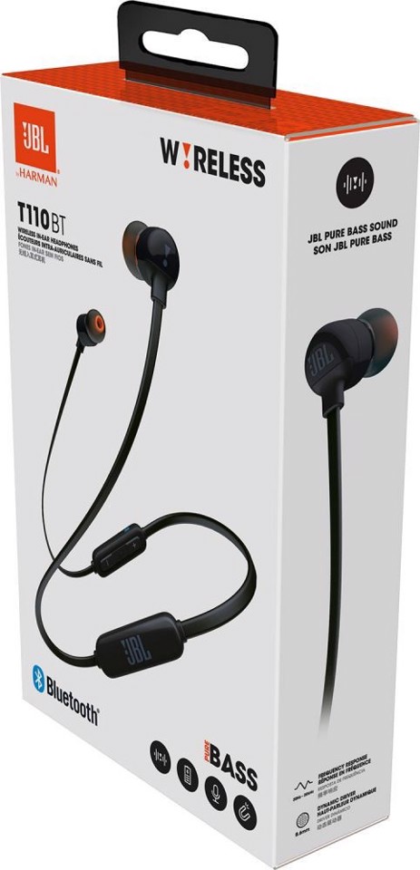 JBL Tune 110BT Auricolare Wireless In-ear Musica e Chiamate Micro-USB Bluetooth Nero