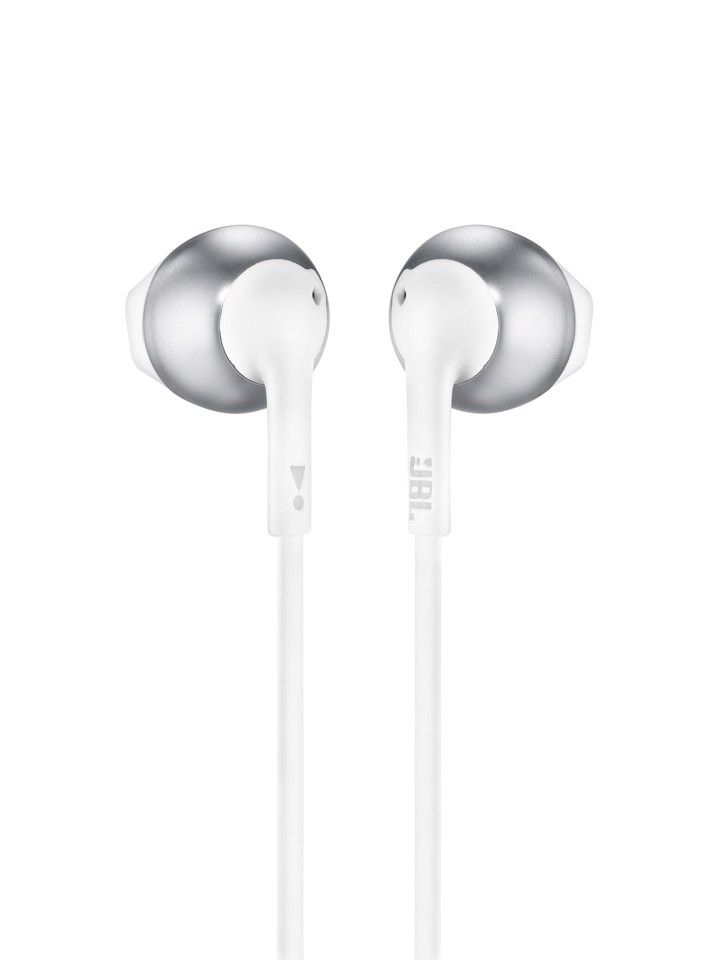 JBL Tune 205 Auricolare Cablato In-ear Chiamate/Musica/Sport/Tutti i giorni Cromo, Bianco