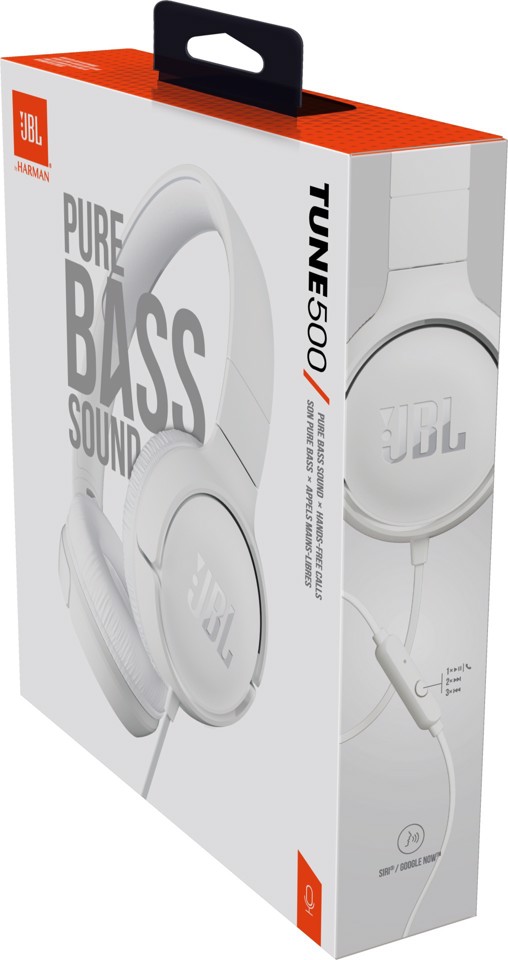 JBL Tune 500 Auricolare Cablato A Padiglione Musica e Chiamate Bianco