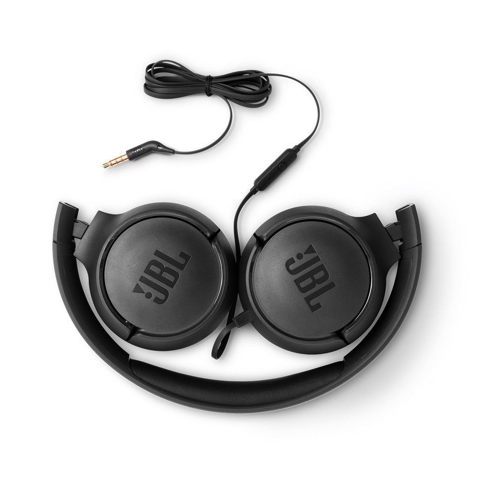 JBL Tune 500 Cuffie Sovraurali con Microfono e Comando Remoto ad 1 Pulsante, Nero