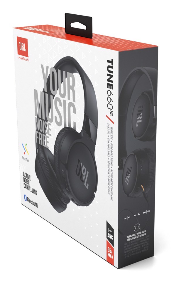 JBL Tune 660NC Auricolare Con cavo e senza cavo A Padiglione Musica e Chiamate Bluetooth Nero
