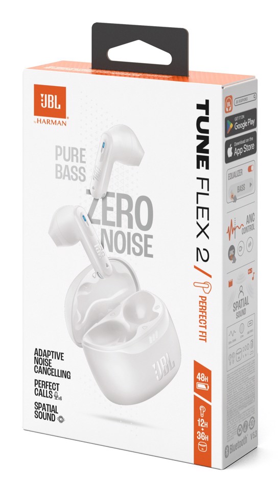 JBL Tune Flex 2 Auricolare True Wireless Stereo (TWS) In-ear Musica e Chiamate Bluetooth Bianco
