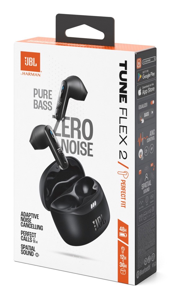 JBL Tune Flex 2 Auricolare True Wireless Stereo (TWS) In-ear Musica e Chiamate Bluetooth Nero