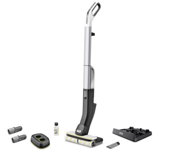 Kärcher FC 4-4 Mocio elettrico Batteria Secco e bagnato Senza sacchetto Nero, Grigio 2,5 Ah - EX DEMO prodotto nuovo con imballo aperto