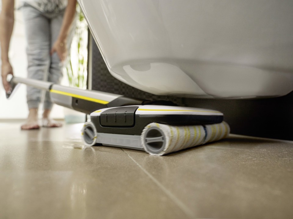 Kärcher FC 7 CORDLESS Electric broom Batteria Bagnato Senza sacchetto Nero, Bianco, Giallo 2,85 Ah