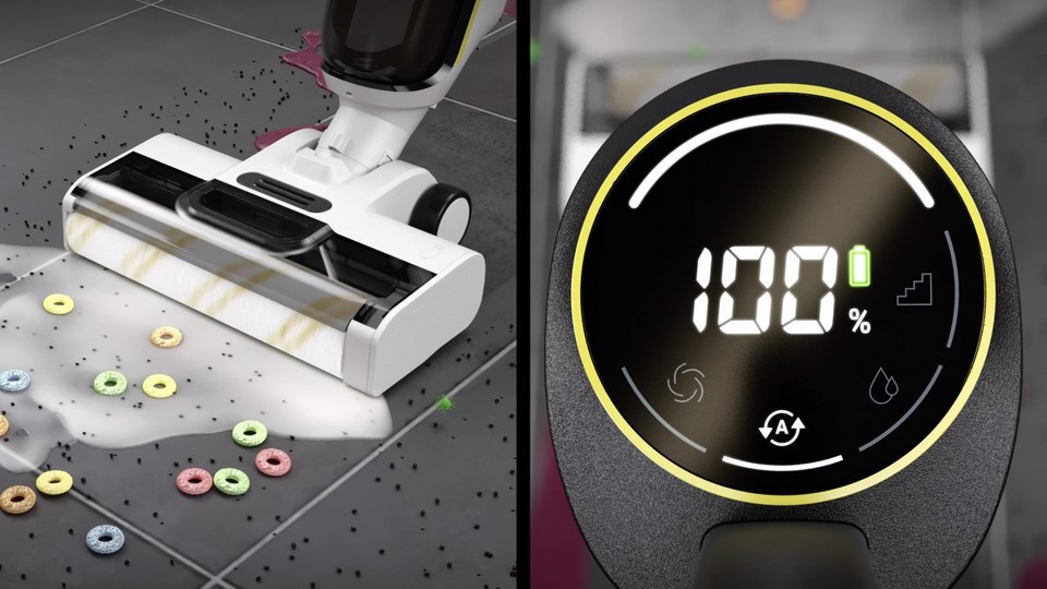 Kärcher FCV 4 Aspirapolvere 3-in-1 Batteria Secco e bagnato Senza sacchetto 180 W Nero, Bianco