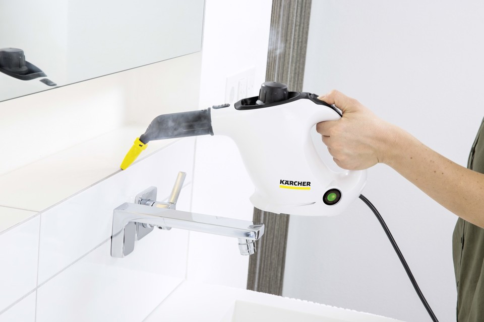 Kärcher SC 1 EasyFix Pulitore a vapore portatile 1200 W Nero, Bianco