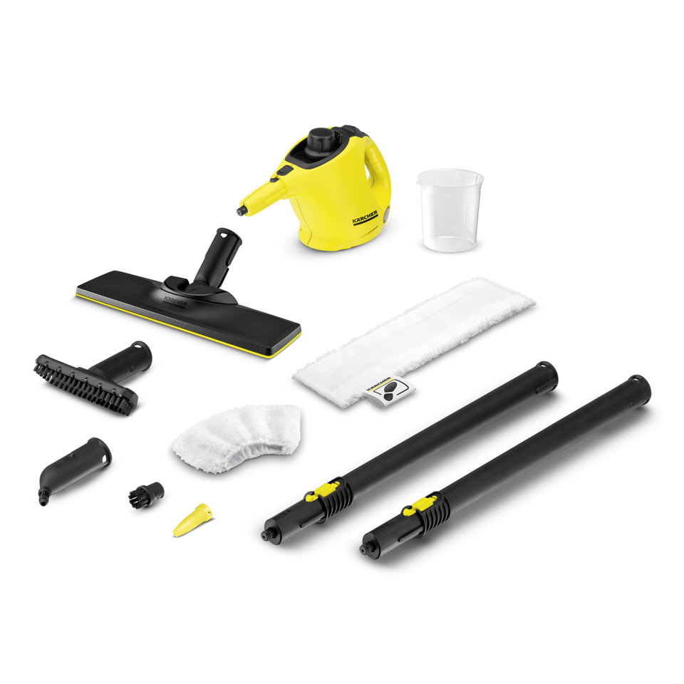 Kärcher SC 1 Pulitore A Vapore Set Pavimenti portatile 1200 W Nero, Giallo