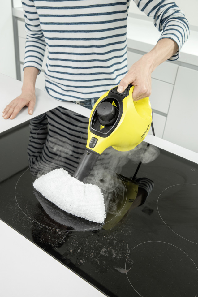 Kärcher SC 1 Pulitore A Vapore Set Pavimenti portatile 1200 W Nero, Giallo