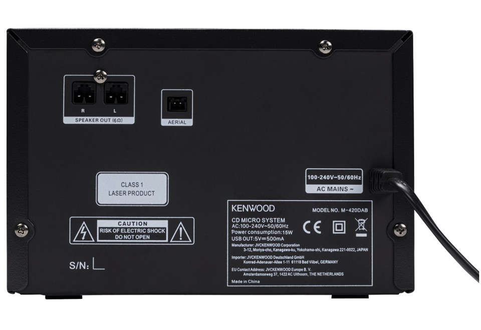 Kenwood Electronics M-420DAB set audio da casa Microsistema audio per la casa 14 W Nero