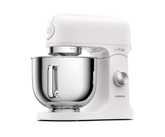 Kenwood kMix - Impastatrice planetaria, Paraschizzi, 3 ganci e fruste, 1000 W, Ciotola 5L , Bianco (KMX751AWH)