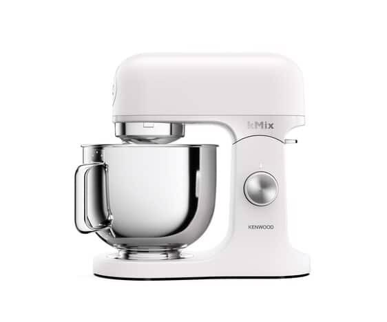 Kenwood kMix - Impastatrice planetaria, Paraschizzi, 3 ganci e fruste, 1000 W, Ciotola 5L , Bianco (KMX751AWH)