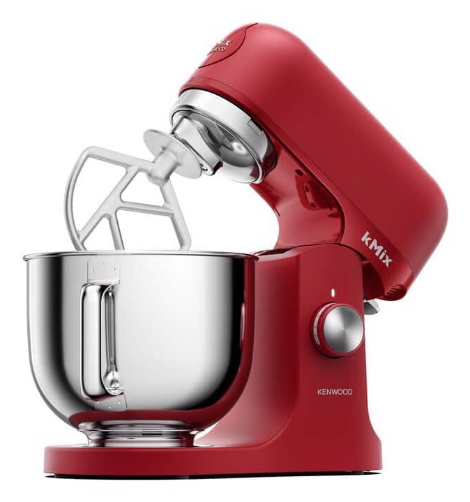 Kenwood kMix - Impastatrice planetaria, Paraschizzi, 3 ganci e fruste, 1000 W, Ciotola 5L, Rosso (KMX751ARD)