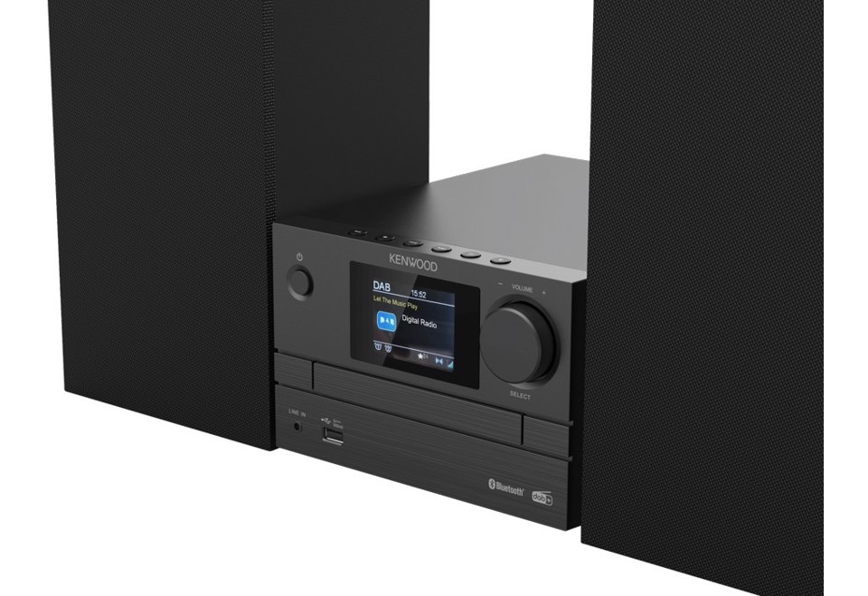 Kenwood M-525DAB set audio da casa Microsistema audio per la casa 7 W Nero