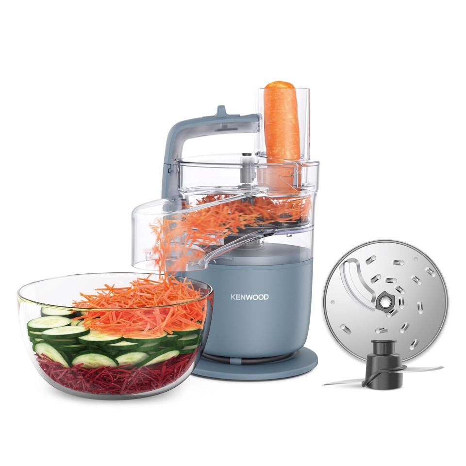 Kenwood MultiPro Go - Robot da cucina, Lama per tagliare e impastare, Disco reversibile,1,3L, 650W, Grigio (FDP22.130GY)