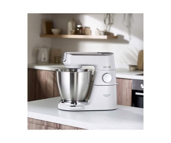 Kenwood Titanium Chef Baker XL Lite - Impastatrice planetaria, 3 ganci e fruste,1200W, 7L, Bianco (KVL65.001WH)