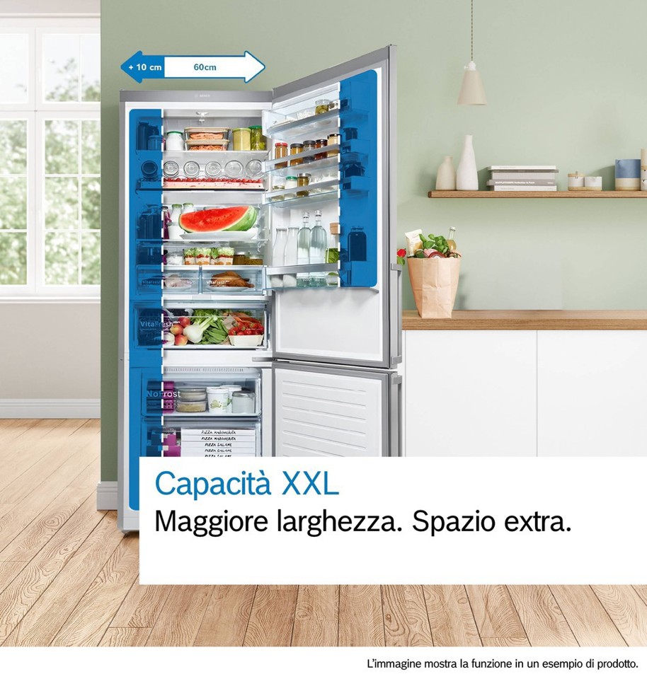 KGN492LCF Serie 4 Frigorifero Combinato da libera installazione 203 x 70 cm Metal look Classe C
