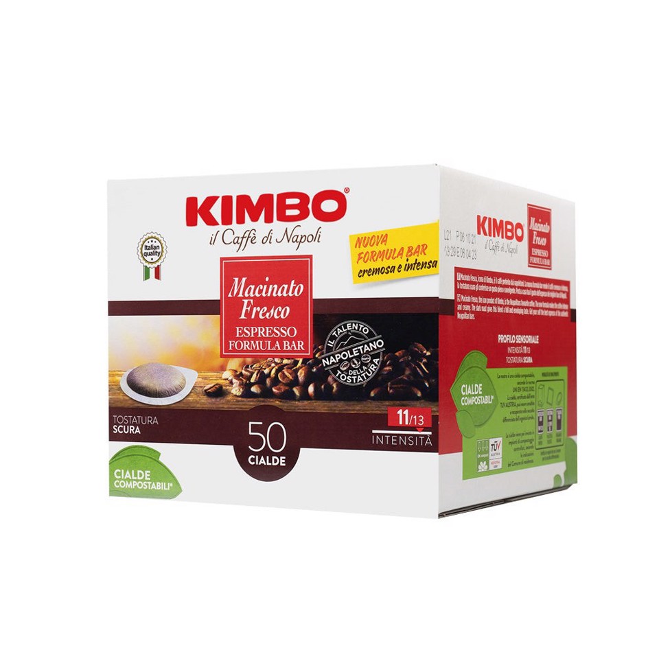 Kimbo 014403 Cialde caffè Macinato fresco Tostatura scura 50 pz