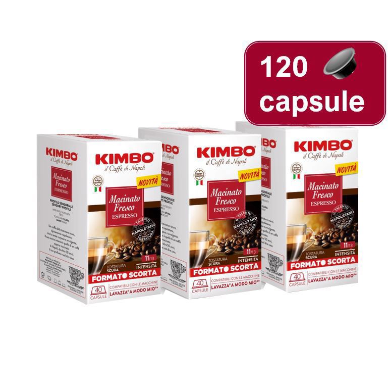 Kimbo Capsule caffè per Lavazza a modo mio Macinato Fresco 120 pz