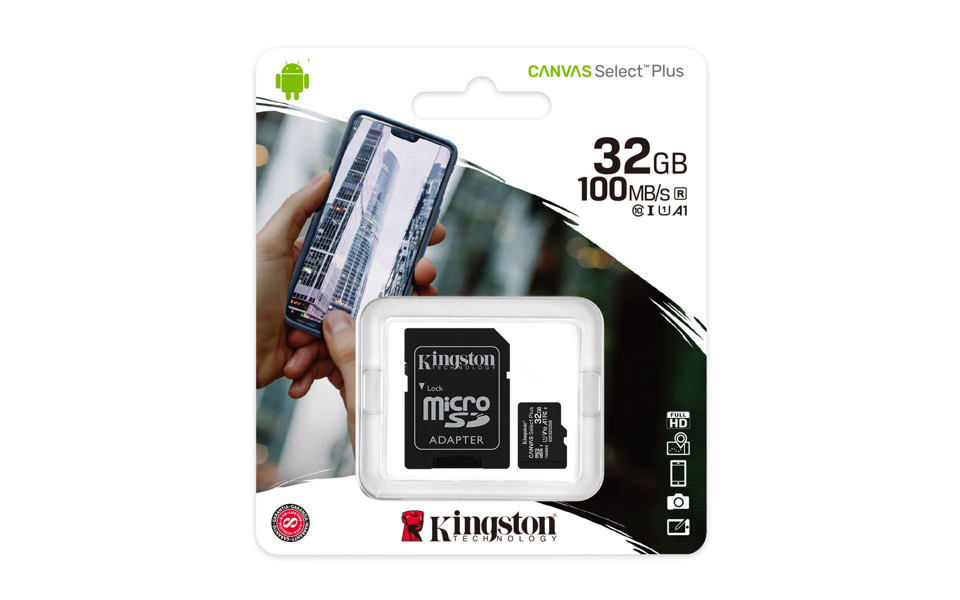 Kingston Technology Canvas Select Plus memoria flash 32 GB MicroSDHC UHS-I Classe 10