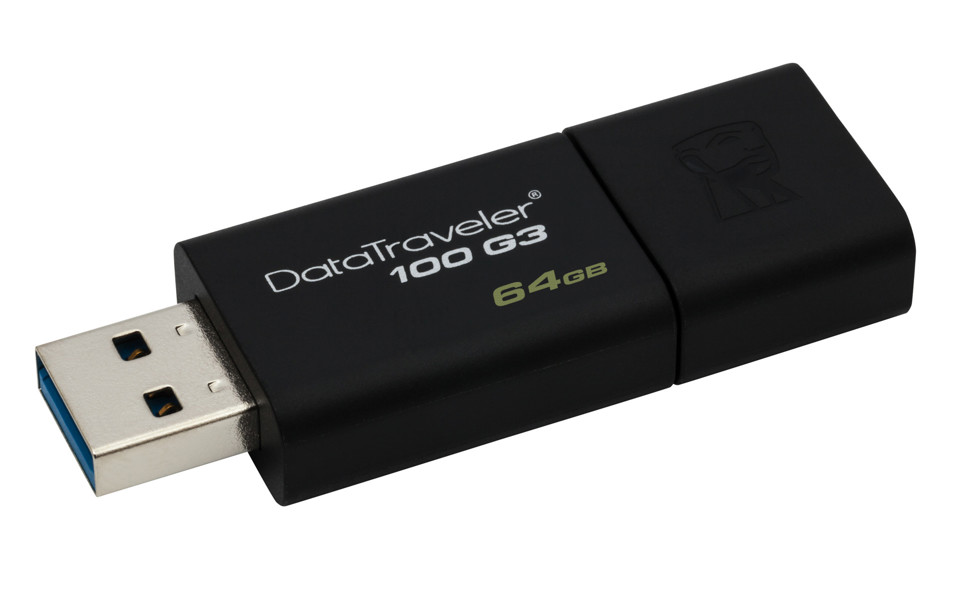 Kingston Technology DataTraveler 100 G3 unità flash USB 64 GB USB tipo A 3.2 Gen 1 (3.1 Gen 1) Nero