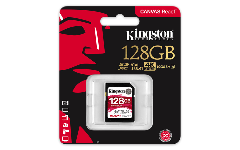 Kingston Technology SD Canvas React memoria flash 128 GB SDXC UHS-I Classe 10