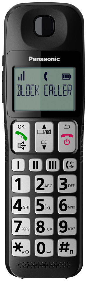 Panasonic KX-TGE110 Telefono DECT Identificatore di chiamata Nero
