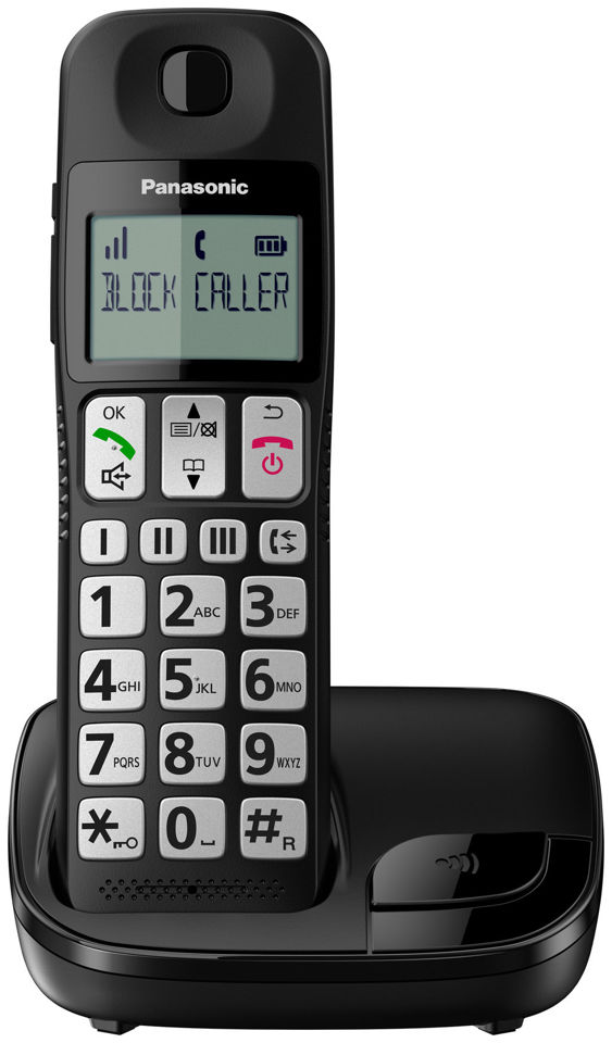 Panasonic KX-TGE110 Telefono DECT Identificatore di chiamata Nero