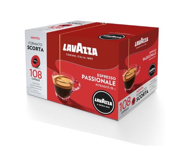 Lavazza A Modo Mio capsule caffè Passionale, 108 Capsule