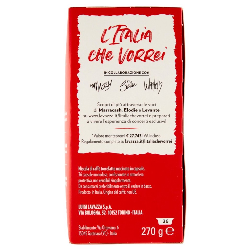 Lavazza A Modo Mio Capsule caffè Qualità Rossa, 36 pz