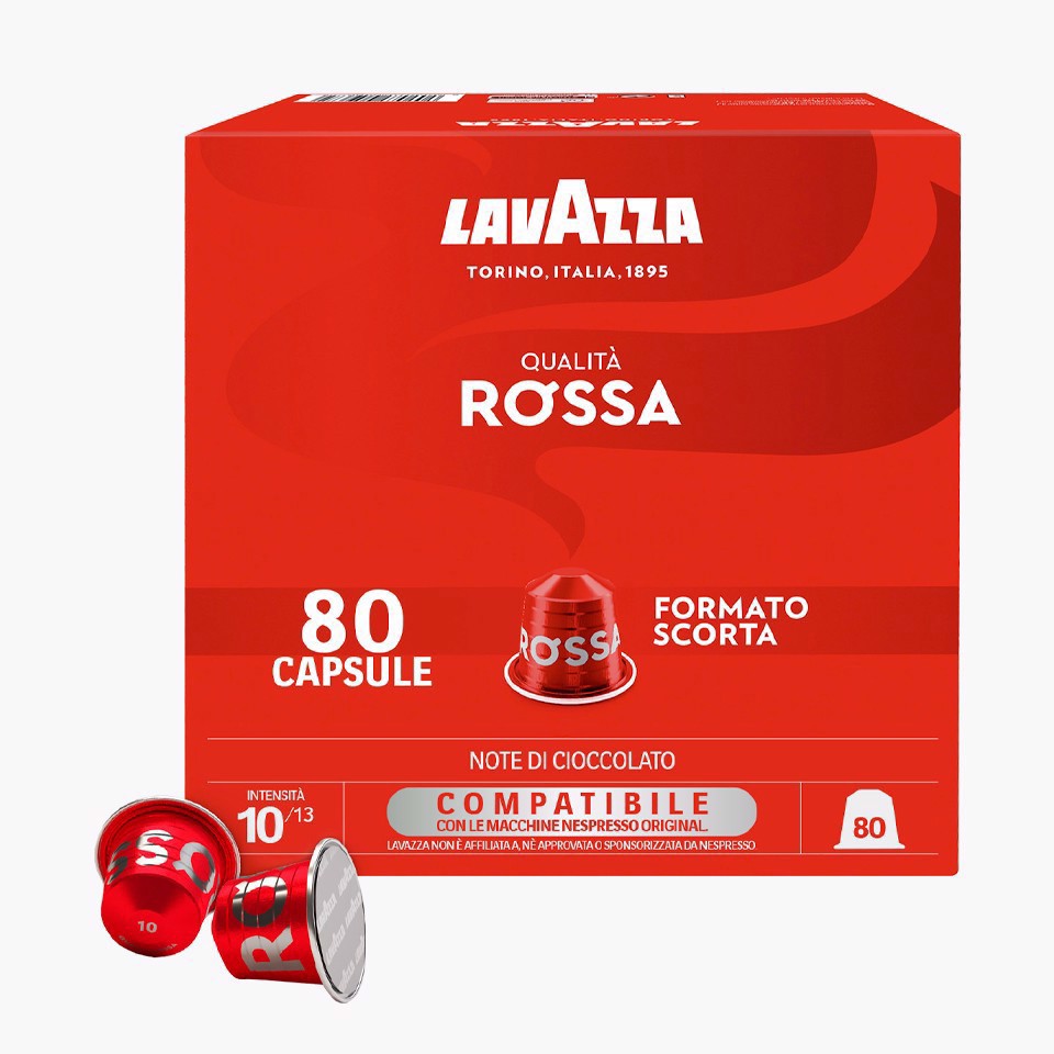 Lavazza Capsule caffè Compatibili Nespresso Qualità Rossa, 80 pz