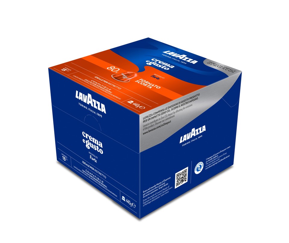 Lavazza Capsule Compatibili Nespresso Crema e Gusto Forte, 80 Capsule