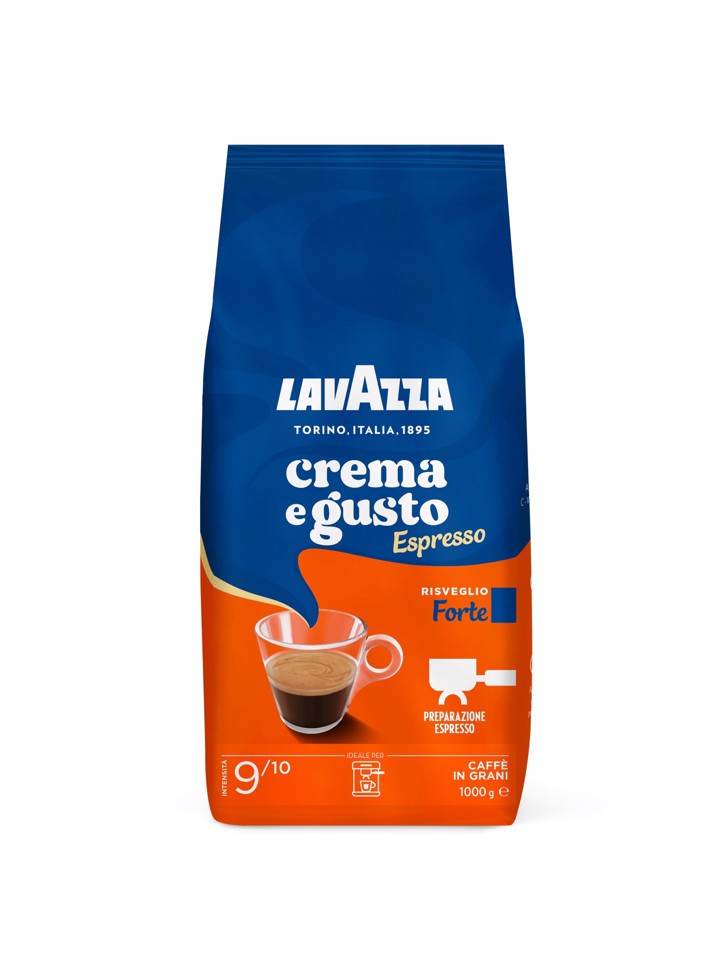 Lavazza Crema e Gusto Forte Espresso Caffè in Grani, 1Kg