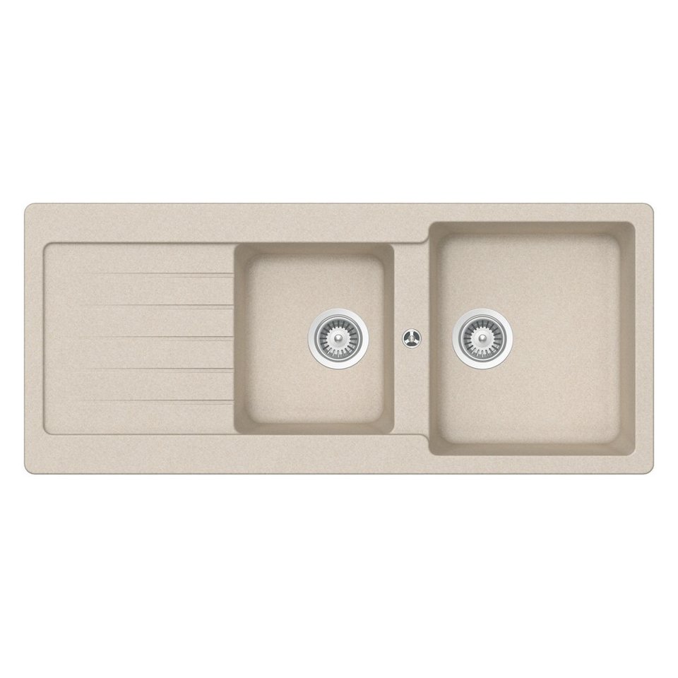 LAVELLO 116X50 2 VASCHE + GOCC.AVENA