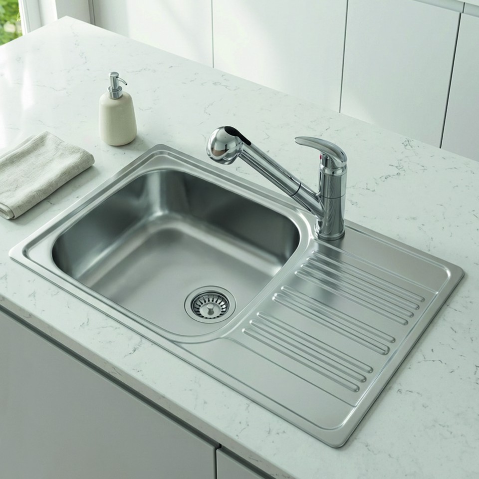 LAVELLO CITY 86 cm, 1 vasca - Acciaio Inox