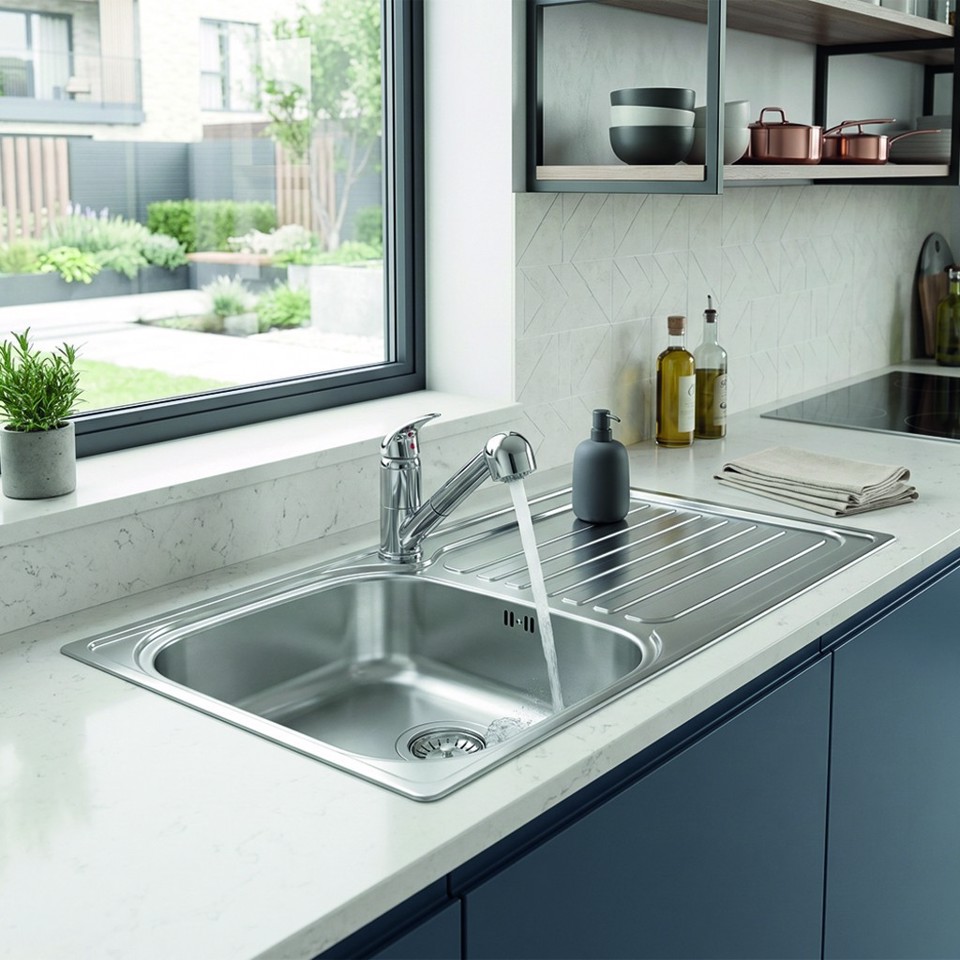 LAVELLO EURO 86 cm, 1 vasca - Acciaio Inox