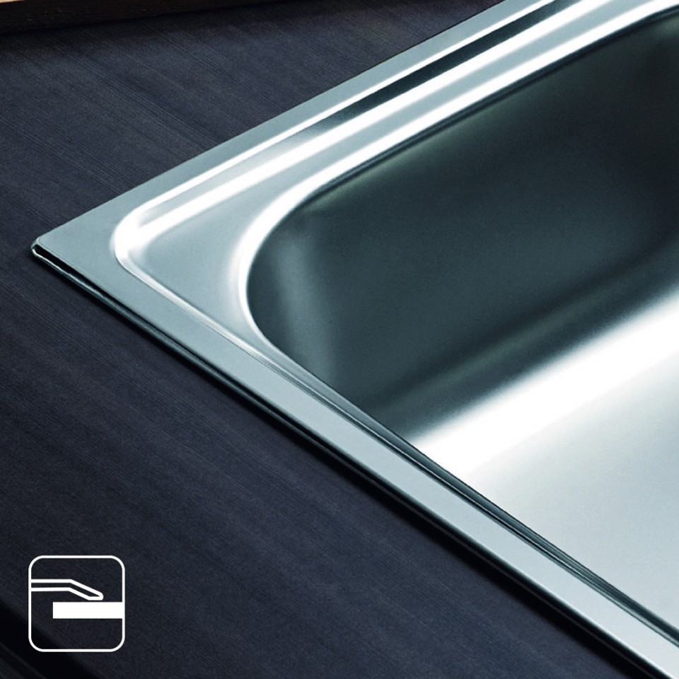 LAVELLO METROPOL 116 cm, 2 vasche - Acciaio Inox