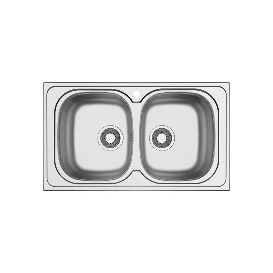 LAVELLO METROPOL 86 cm, 2 vasche - Acciaio Inox