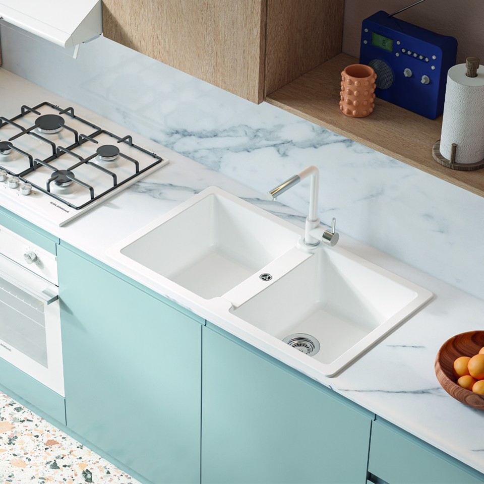 LAVELLO_86X50 2 vas.BIANCO OPACO
